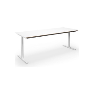 Mehrzwecktisch DUO-T Trend, gerade Platte, BxT 1800 x 800 mm, weiß, weiß