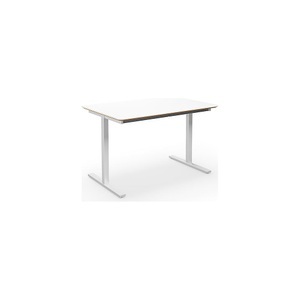 undefined, Mehrzwecktisch DUO-T Trend, gerade Platte, abgerundete Ecken, BxT 1200 x 800 mm, weiß, weiß