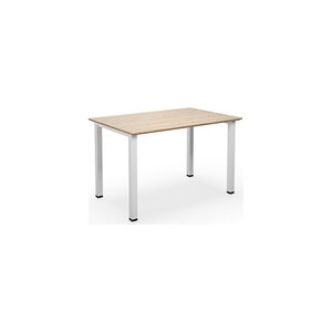 Mehrzwecktisch DUO-U Trend, gerade Platte, BxT 1200 x 800 mm, Eiche, weiß