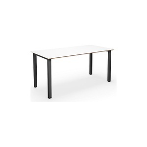 undefined, Mehrzwecktisch DUO-U Trend, gerade Platte, BxT 1400 x 800 mm, weiß, schwarz, Mehrzwecktisch DUO-U Trend, gerade Platte, BxT 1400 x 800 mm, weiß, schwarz