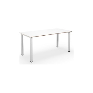 Mehrzwecktisch DUO-U Trend, gerade Platte, BxT 1400 x 800 mm, weiß, weiß