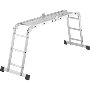 Hailo, Hailo ProfiStep® combi 7412-037 Aluminium Mehrzweckleiter Arbeitshöhe (max.): 4.35 m Silber 16.7 kg, Hailo ProfiStep® combi 7412-037 Aluminium Multifunktionsleiter Arbeitshöhe (max.): 4.35 m Silber 16.7 kg