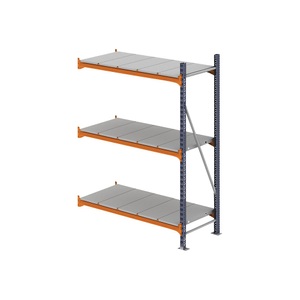 undefined, Weitspannregal, mit Stahlblechböden, HxBxT 2000 x 1400 x 600 mm, Anbauregal, Weitspannregal, mit Stahlblechböden, HxBxT 2000 x 1400 x 600 mm, Anbauregal