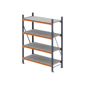 undefined, Weitspannregal, mit Stahlblechböden, HxBxT 2500 x 1400 x 800 mm, Grundregal, Weitspannregal, mit Stahlblechböden, HxBxT 2500 x 1400 x 800 mm, Grundregal