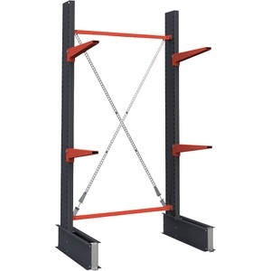 undefined, Kragarmregal, einseitig, HxB 2500 x 2000 mm, Kragarm 600 mm, Grundregal, Kragarmregal, einseitig, HxB 2500 x 2000 mm, Kragarm 600 mm, Grundregal