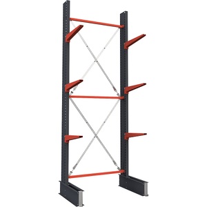 undefined, Kragarmregal, einseitig, HxB 3500 x 2000 mm, Kragarm 600 mm, Grundregal, Kragarmregal, einseitig, HxB 3500 x 2000 mm, Kragarm 600 mm, Grundregal