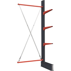 undefined, Kragarmregal, einseitig, HxB 3000 x 2000 mm, Kragarm 600 mm, Anbauregal, Kragarmregal, einseitig, HxB 3000 x 2000 mm, Kragarm 600 mm, Anbauregal