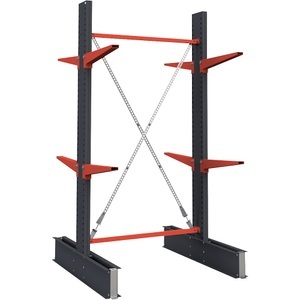 undefined, Kragarmregal, doppelseitig, HxB 2500 x 1500 mm, Kragarm 600 mm, Grundregal, Kragarmregal, doppelseitig, HxB 2500 x 1500 mm, Kragarm 600 mm, Grundregal