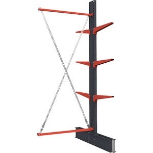undefined, Kragarmregal, doppelseitig, HxB 3000 x 1500 mm, Kragarm 600 mm, Anbauregal, Kragarmregal, doppelseitig, HxB 3000 x 1500 mm, Kragarm 600 mm, Anbauregal