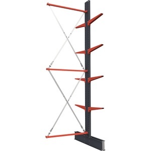 undefined, Kragarmregal, doppelseitig, HxB 4000 x 1500 mm, Kragarm 600 mm, Anbauregal, Kragarmregal, doppelseitig, HxB 4000 x 1500 mm, Kragarm 600 mm, Anbauregal
