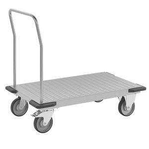 undefined, Edelstahl-Plattformwagen Tragfähigkeit 350 kg Ladefläche 1000 x 600 mm, eurokraft pro Edelstahl-Plattformwagen, Tragfähigkeit 350 kg, Ladefläche 1000 x 600 mm