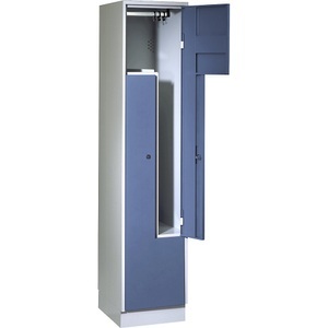 Wolf, Wolf Stahlspind, Z-Schrank 2 Abteile Türen taubenblau, Wolf Z-Garderobenschrank, 2 Abteile, Türen taubenblau