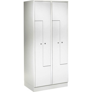 Wolf, Wolf Stahlspind, Z-Schrank 4 Abteile Türen lichtgrau, Wolf Z-Garderobenschrank, 4 Abteile, Türen lichtgrau