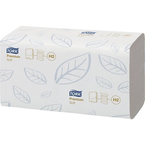 undefined, Falthandtücher Tissue, hochweiß VE 2310 Tücher, Tork Xpress Premium Falthandtücher H2 M-falz Weiss 2-lagig 100288 21 Stück à 110 Blatt