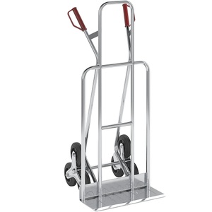 EUROKRAFT, EUROKRAFT Premium-Sackkarre aus Aluminium Treppenkarre Modell XXL: extragroße Schaufel, eurokraft pro Aluminium-Treppensackkarre, Schaufel-BxT 550 x 220 mm, Tragfähigkeit 150 kg