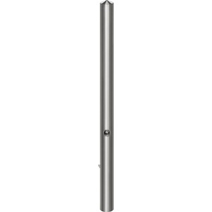 undefined, Edelstahl-Sperrpfosten, Edelstahl-Sperrpfosten, mit Spitzkopf, zum Einbetonieren mit Bodenhülse, Ø 76 mm, Dreikantverschluss