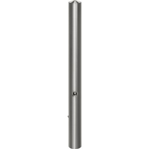 undefined, Edelstahl-Sperrpfosten, Edelstahl-Sperrpfosten, mit Spitzkopf, zum Einbetonieren mit Bodenhülse, Ø 102 mm, Dreikantverschluss