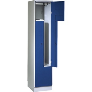 Wolf, Wolf Stahlspind, Z-Schrank 2 Abteile Türen enzianblau, Wolf Z-Garderobenschrank, 2 Abteile, Türen enzianblau