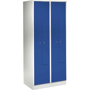 Wolf, Wolf Stahlspind, Z-Schrank 4 Abteile Türen enzianblau, Wolf Z-Garderobenschrank, 4 Abteile, Türen enzianblau