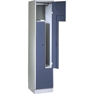 Wolf, Wolf Stahlspind, Z-Schrank 2 Abteile Türen blaugrau, Wolf Z-Garderobenschrank, 2 Abteile, Türen blaugrau