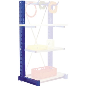 EUROKRAFT, EUROKRAFT Kragarm-Regalständer, Bauart mittelschwer einseitig, Ständerhöhe 2100 mm Traglast 1745 kg, blau, 