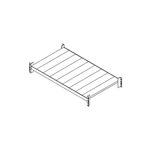 undefined, Schwerlastregal-Fachebene Traversenlänge 2200 mm LxT 2200 x 800 mm, rot RAL 3000, 