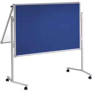 Maul, Maul Moderationswand MAULpro 1.2 x 1.5 m, MAUL Moderationstafel MAULpro, klappbar, Textil blau / Whiteboard, BxH 1200 x 1500 mm