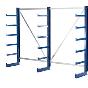 EUROKRAFT, EUROKRAFT Kragarmregal mit identischer Kragarm-Länge Regallänge 2700 mm einseitig, enzianblau, eurokraft pro Kragarmregal mit identischer Kragarm-Länge, Regallänge 2700 mm, einseitig, enzianblau