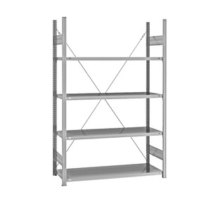 EUROKRAFT, EUROKRAFT Fachboden-Steckregal, verzinkt Regalhöhe 2000 mm, Fachbodenbreite 1215 mm Grundregal, Fachbodentiefe 550 mm, eurokraft pro Fachboden-Steckregal, verzinkt, einseitig, Regalhöhe 2000 mm, Fachbodenbreite 1215 mm, Grundregal, Fachbodentiefe 550 mm