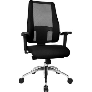 Topstar, Topstar Bürodrehstuhl AIR SYNCRO Netzrückenlehne mit aufgepolsterten Seitenteilen schwarz / schwarz, Topstar Bürostuhl AIR SYNCRO, Netzrückenlehne mit aufgepolsterten Seitenteilen, schwarz / schwarz