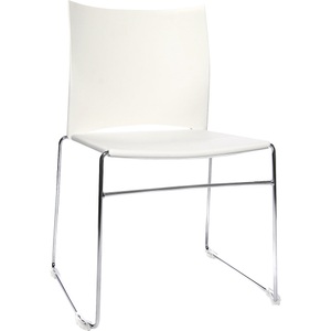 Topstar, Topstar Kufen-Stapelstuhl Gestell verchromt, VE 4 Stk weiß, TOPSTAR Besucherstuhl W-Chair CH490-2 weiss