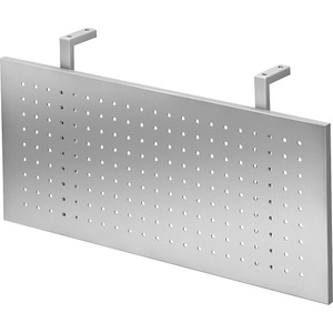 undefined, Sichtblende Lochblech weißaluminium für 800 mm breite Tische, Sichtblende für Schreibtische, Metall, gelocht, silberfarben einbrennlackiert, B 800 mm