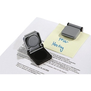 Maul, MAUL Magnetclip, VE 20 Stk LxB 40 x 36 mm Magnetschnapp-Automatik, grau/schwarz, MAUL Magnetclip, VE 20 Stk, LxB 40 x 36 mm, Magnetschnapp-Automatik, grau/schwarz