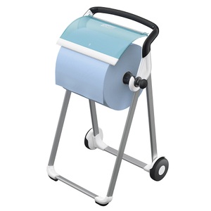 undefined, Putzpapierabroller Bodenständer türkis / weiß, TORK 652000 652000 Wischtuchbodenständer Plastik, Stahl Türkis, Weiß 1 St.
