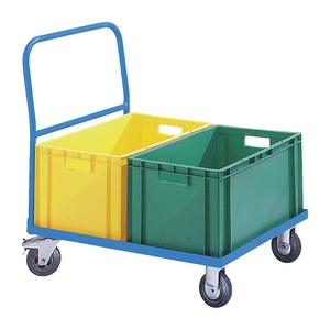 EUROKRAFT, EUROKRAFT Magazinwagen Stahl Rahmen LxB 810 x 610 mm, für Stapelkästen Tragfähigkeit 200 kg, eurokraft pro Magazinwagen Stahl, Rahmen LxB 810 x 610 mm, für Stapelkästen, Tragfähigkeit 200 kg