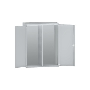 EUROKRAFTpro, EUROKRAFTpro Schwerlastschrank JUMBO aus Stahlblech, Leerschrank mit Mitteltrennwand, lichtgrau/lichtgrau, eurokraft pro Schwerlastschrank JUMBO aus Stahlblech, Leerschrank mit Mitteltrennwand, lichtgrau/lichtgrau