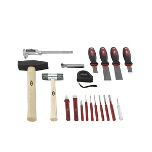 Vigor, VIGOR Werkzeug-Sortiment FORM Körner, Meißel, Hammer, Schaber, 19-teilig, in Hartschaumeinlage BxT 500 x 540 mm, VIGOR Werkzeug-Sortiment FORM, Körner, Meißel, Hammer, Schaber, 19-teilig, in Hartschaumeinlage, BxT 500 x 540 mm