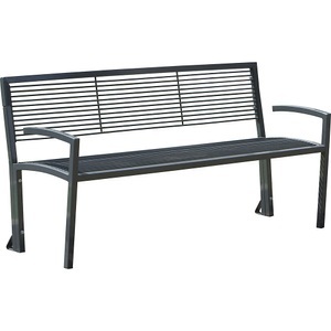 undefined, Gitterrohrbank in Grauguss-Optik LxBxH 1500 x 555 x 780 mm, Gitterrohrbank, in Grauguss-Optik, LxBxH 1500 x 555 x 780 mm