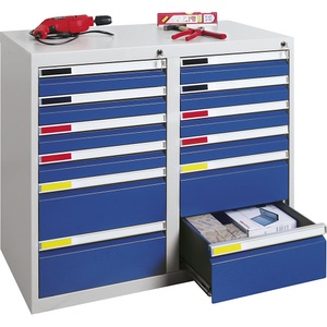undefined, Schubladenschrank Breite 1000 mm, 12 Schubladen lichtgrau, Schubladenschrank, Breite 1000 mm, 12 Schubladen, lichtgrau