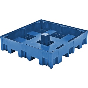 undefined, PE-Auffangwanne für 200-l-Fässer, Tragfähigkeit 950 kg/m² LxBxH 1220 x 1230 x 220 mm Auffangvolumen 285 l, ohne Gitterrost, asecos® Auffangwanne aus PE, 1x 200 l, HxBxT 275 x 1.235 x 1.235 mm, ohne Gitterrost