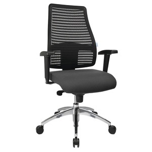 office akktiv, office akktiv Operator-Drehstuhl, mit Netz-Rückenlehne Rückenlehnenhöhe 600 mm Bezug grau, eurokraft pro Operator-Drehstuhl, mit Netz-Rückenlehne, Rückenlehnenhöhe 600 mm, Bezug grau