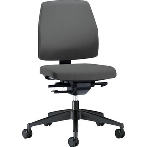 interstuhl, interstuhl Bürodrehstuhl GOAL, Rückenlehnenhöhe 430 mm Gestell schwarz, mit harten Rollen eisengrau, Sitztiefe 410 - 460 mm, 