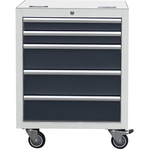 undefined, Schubladen-Rollwagen HxBxT 860 x 646 x 460 mm mit 5 Schubladen und 4 Lenkrollen