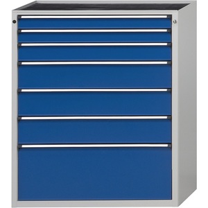 ANKE, ANKE Schubladenschrank BxT 1060 x 675 mm, Schubladentraglast 200 kg 7 Schubladen, Höhe 1280 mm, Front enzianblau, ANKE Schubladenschrank, BxT 1060 x 675 mm, Schubladentraglast 200 kg, 7 Schubladen, Höhe 1280 mm, Front enzianblau