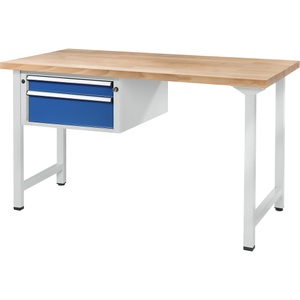 ANKE, ANKE Werkbank, stabil 2 Schubladen, Breite 2000 mm Universalplatte, ANKE Werkbank, Gestellbauweise Serie V, 2 Schubladen, Breite 2000 mm, Universalplatte