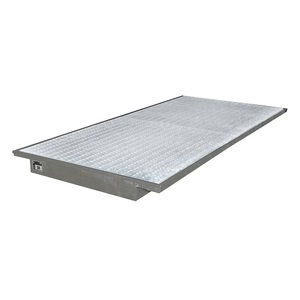 undefined, Regal-Einhängewanne Auffangvolumen 200 l LxB 2650 x 1250 / 915 mm, feuerverzinkt, eurokraft pro Regal-Einhängewanne, mit verzinktem Gitterrost, LxB 2650 x 1250 / 915 mm, feuerverzinkt