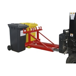 undefined, Mülltonnenheber für 2 Tonnen feuerrot, Bauer Mülltonnen-Heber MH-II, mit Gummianschlag, für 2x 80- bis 360-L-MGB und 1x 1100-L-MGB, L 1030 x B 1070H 680 mm, lackiert, feuerrot RAL 3000
