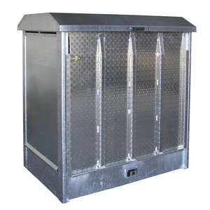undefined, Gefahrstoffdepot mit Alutür als Auffahrrampe BxTxH 1437 x 1015 x 1514 mm, verzinkt, Gefahrstoffdepot Typ GD-N/R2, verzinkt