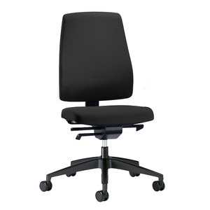 interstuhl, interstuhl Bürodrehstuhl GOAL, Rückenlehnenhöhe 530 mm Gestell schwarz, mit harten Rollen graphitschwarz, Sitztiefe 410 - 460 mm, 
