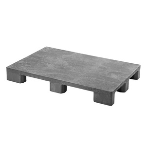 undefined, EURO-Kunststoffpalette ohne Kufen grau, ab 10 Stk, BASIC Kunststoff-Palette, LxBxH 1.200 x 800 x 140 mm
